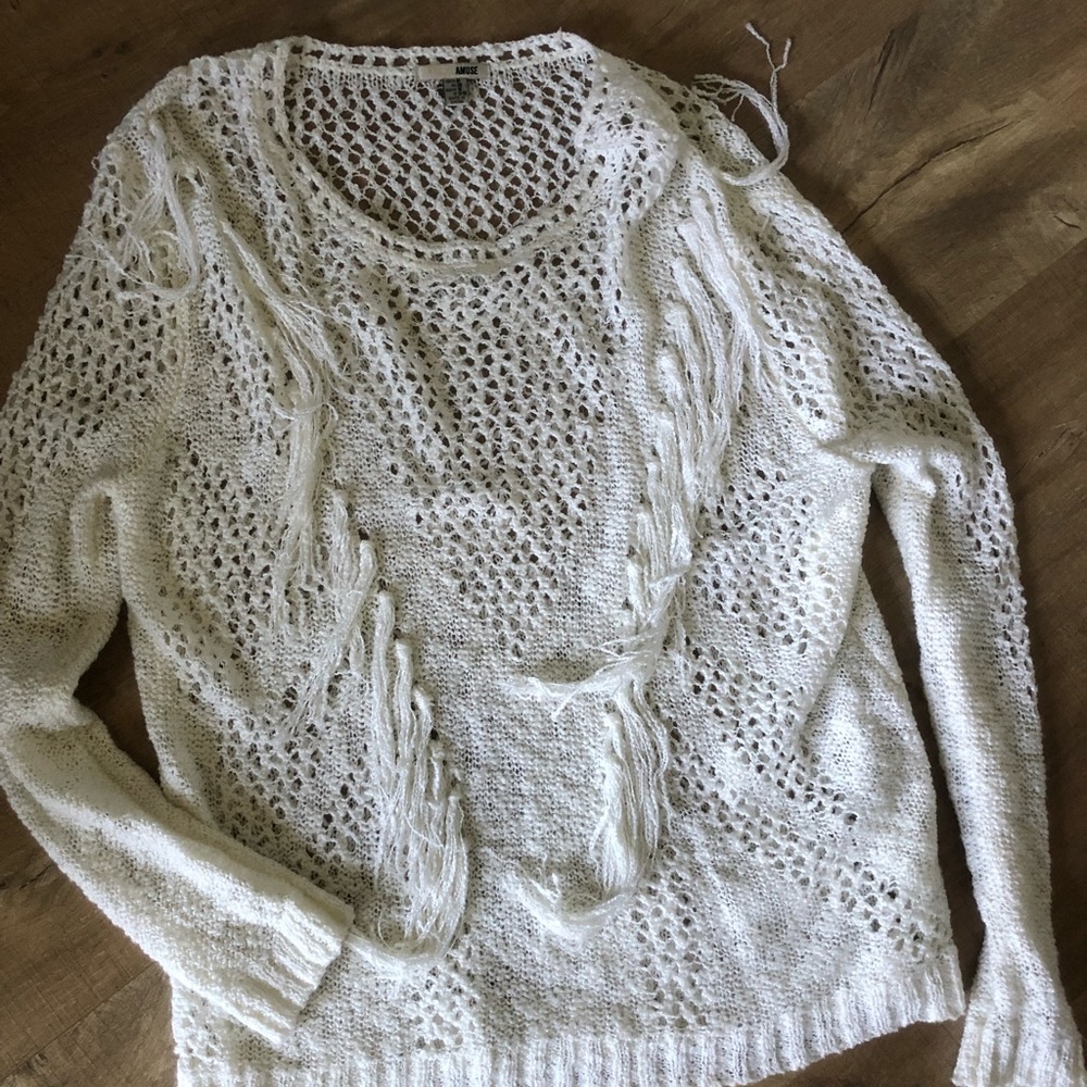 Amuse Open Knit Sweater